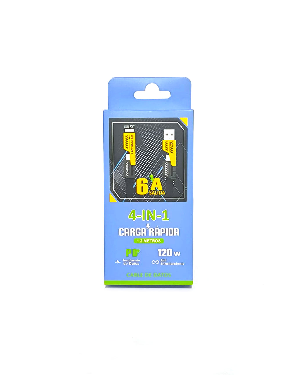 Cable conversor 4 en 1 Carga rapida - Datos