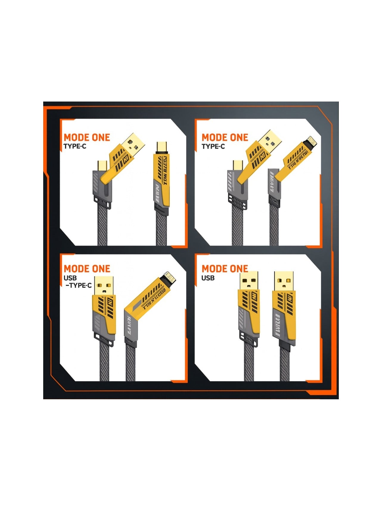 Cable conversor 4 en 1 Carga rapida - Datos