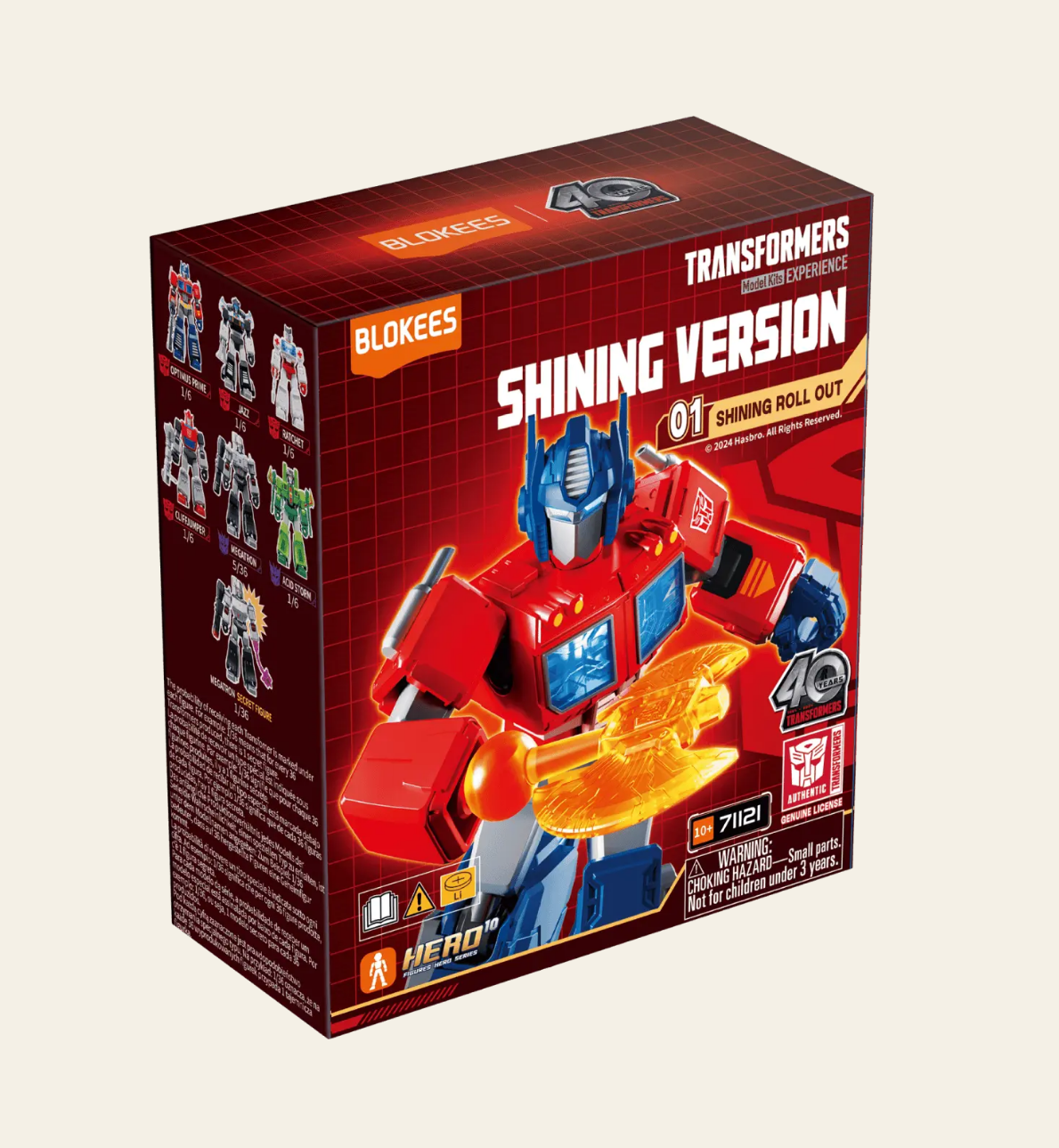 Transformers Blokees Versión Brillante 01 Shining Roll Out - Caja Unidad