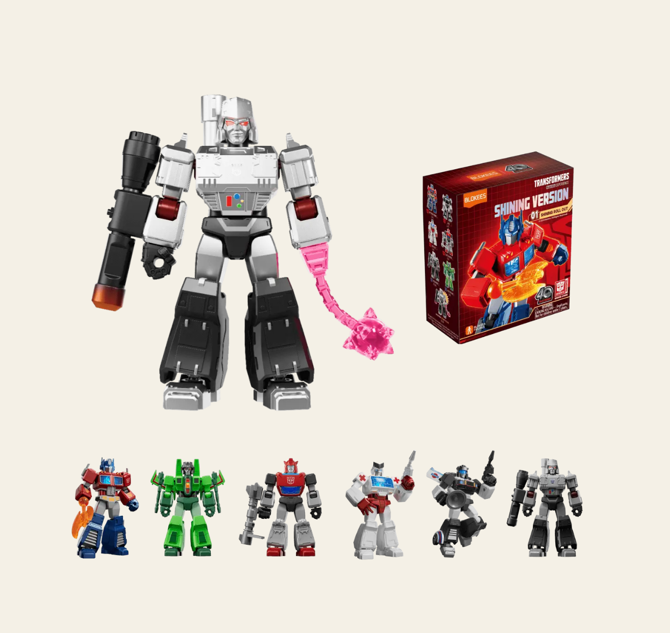Transformers Blokees Versión Brillante 01 Shining Roll Out - Caja Unidad