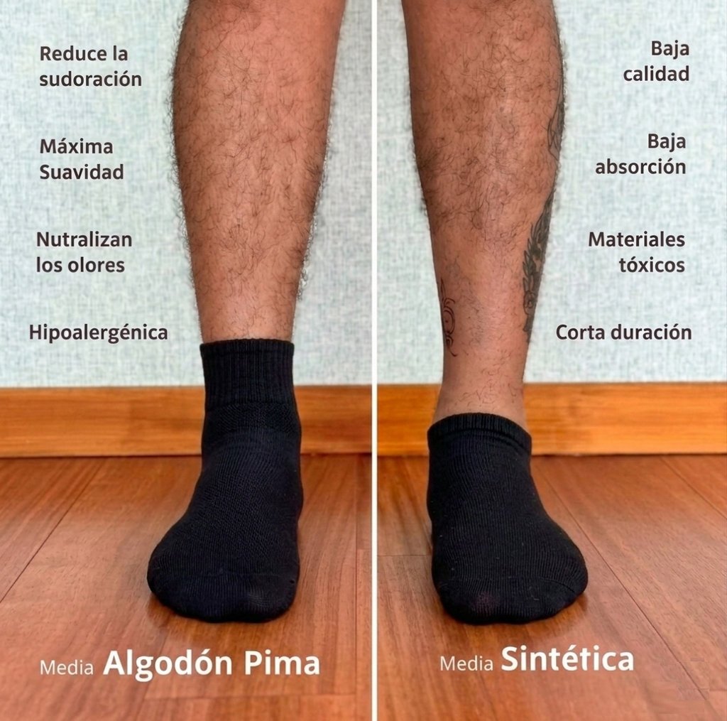 Media TALONERA ideal para zapatillas 100% algodón pima