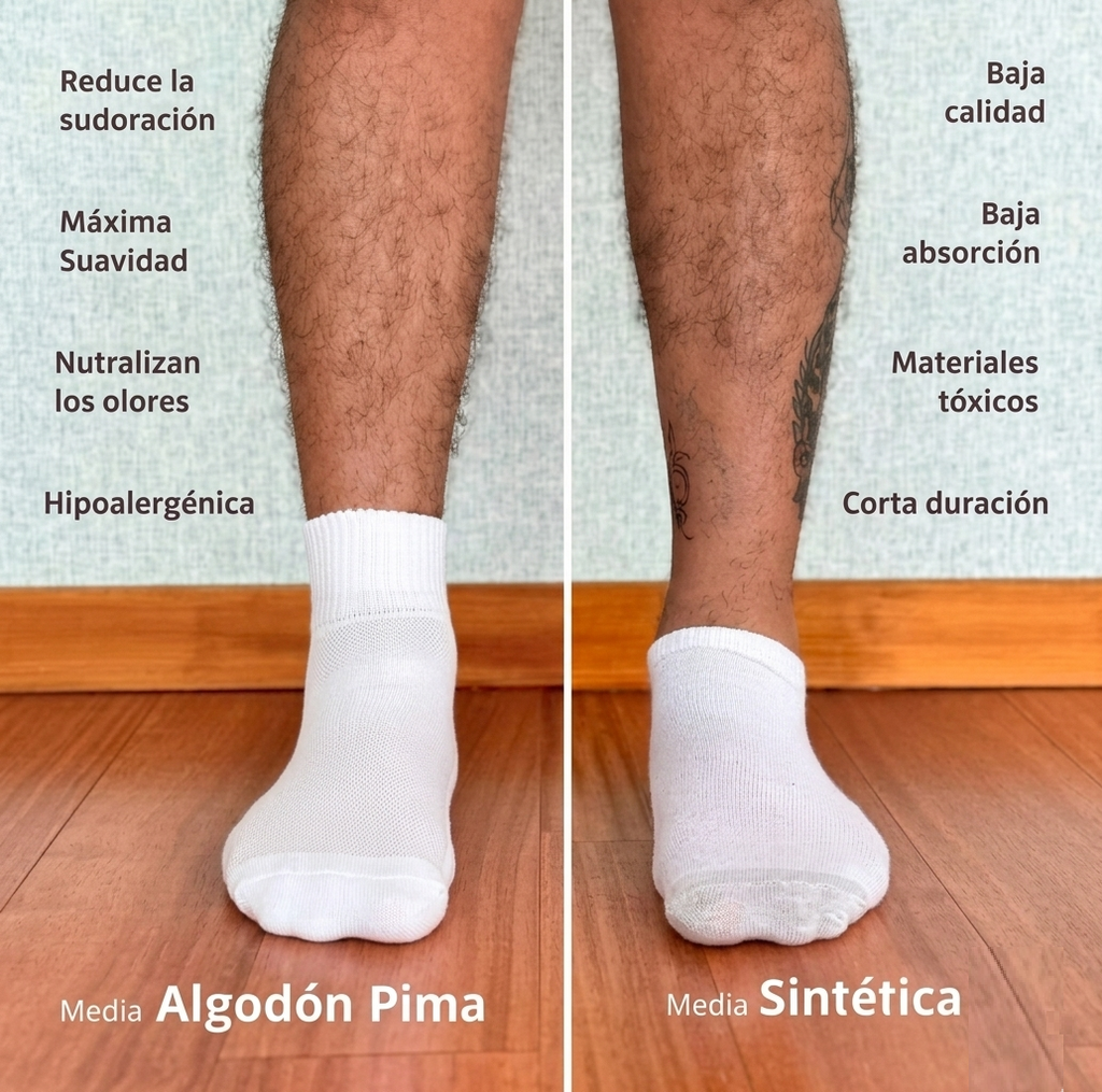 Media IMPARABLES ideal para zapatillas 100% algodón pima